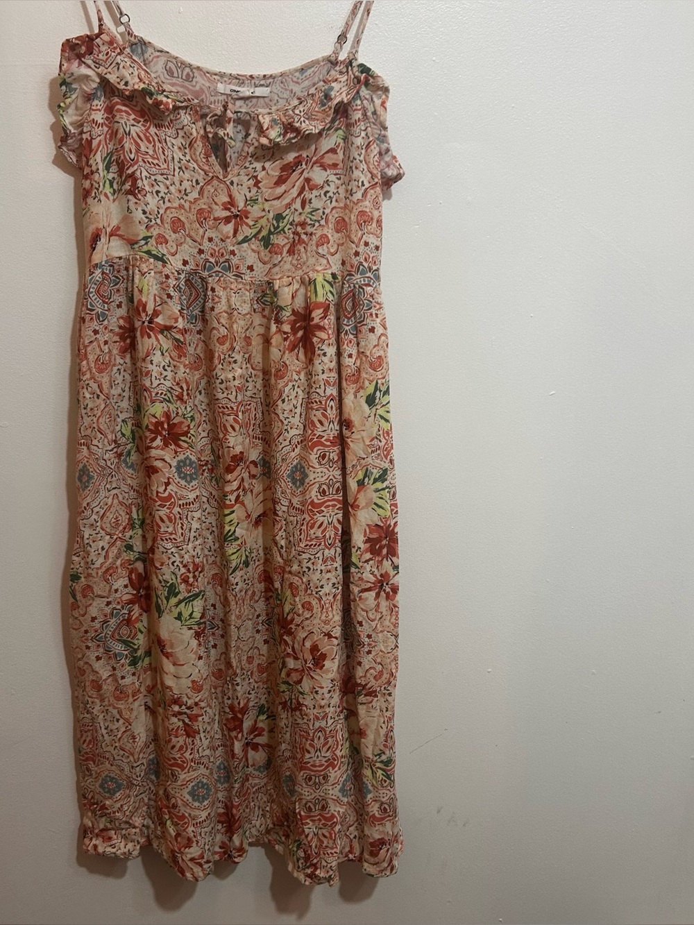 O'Neill Multicolor Paisley Print Dress - Cream, Pink, Blue
